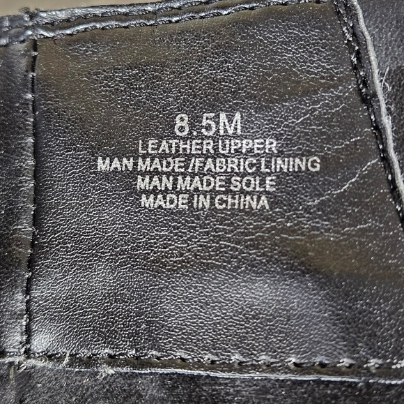 Gianni Bini Black Leather Knee High Boots Block Heel Size 8.5 M - Picture 9 of 12